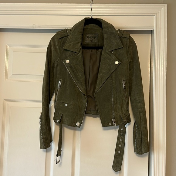 Blank NYC Jackets & Coats Blank Nyc Green Suede Jacket Poshmark